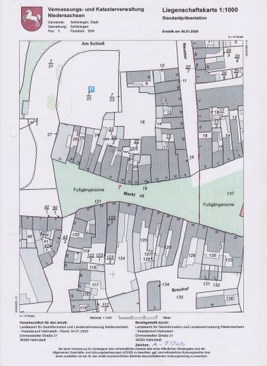 Stadthaus mit drei Ferienwohnung oder Monteuswohnung – Lageplan