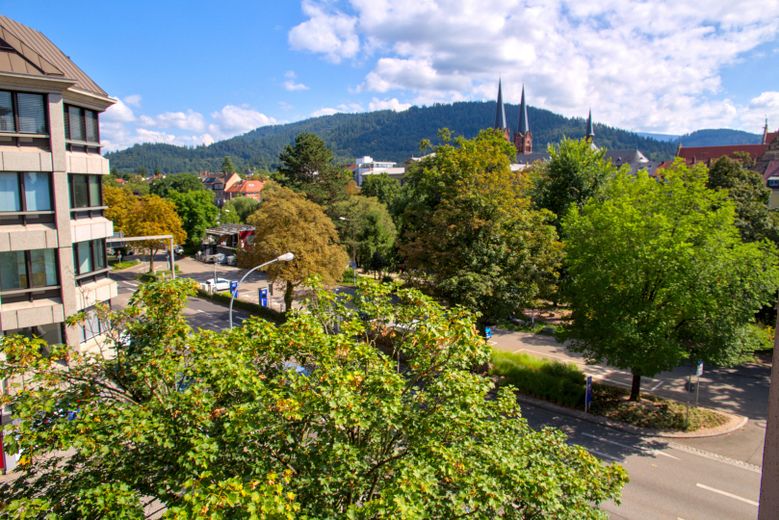 Prov.frei! 1-Zi Altstadt-Wohnung mit Dreisamblick an der Uni! – Aussicht aus dem Fenster