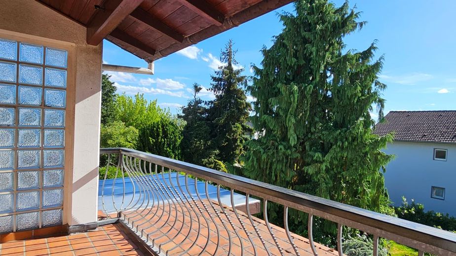 Blick vom Balkon