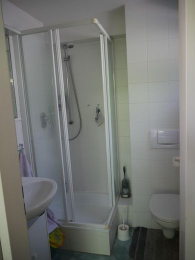 Großzügige Eigentumswohnung im 1. OG mit Studio und Garten – Badzimmer Studio