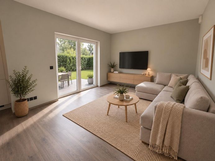 Helle & moderne Eigentumswohnungen in Wandlitz zu verkaufen – Wohnbereich im EG