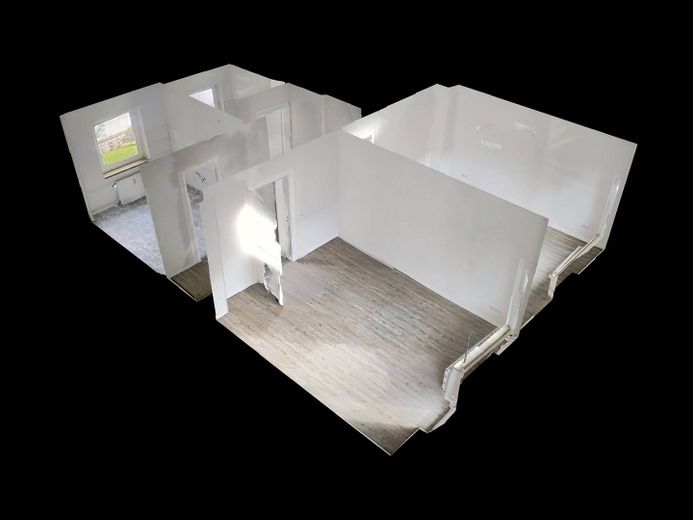 Modern&hell: Große 2-Zi.-Whg. mit BALKON im Nordwesten von Rendsburg – 3D-Ansicht Grundriss