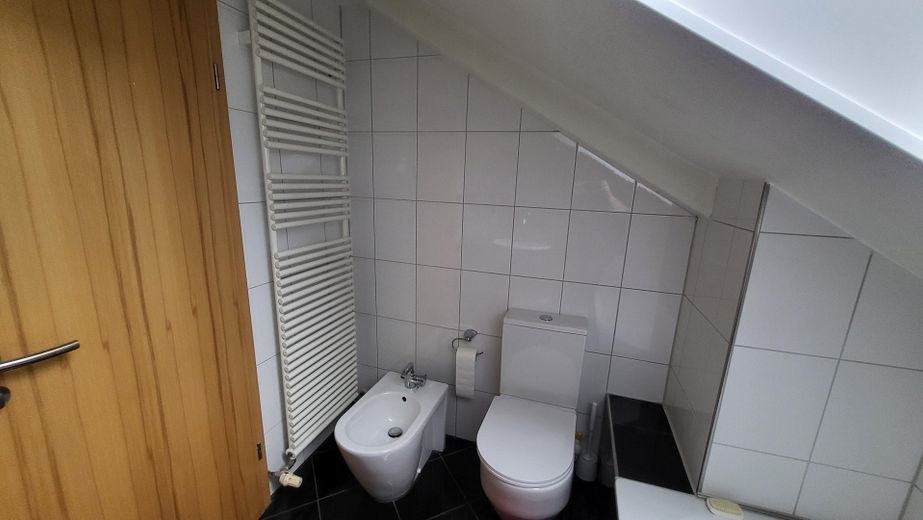 Detached single-family house in Sandhausen with plenty of space and 2 bedrooms on the ground floor – Bad OG mit Bidet und WC