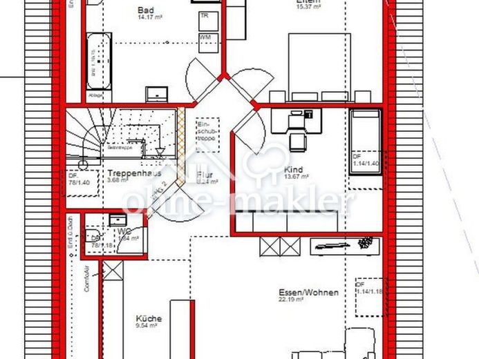 3-Zimmer-Wohnung Dachgeschoss – Foto 1