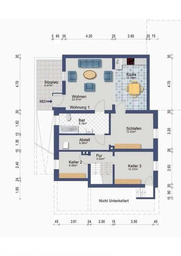 Magnifique immeuble collectif dans le meilleur emplacement – Grundriss KG