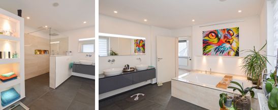 Zauberhaftes und Modernisiertes Endreihenhaus von Privat in Bramfeld zu Wellingsbüttel – Wellness Badezimmer