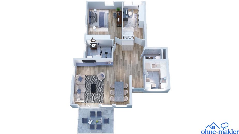 3D Anmutung der Wohnung