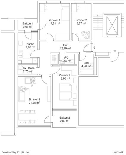 4-Zimmer Wohnung mit 2 Balkon und EBK in Waiblingen – Foto 21