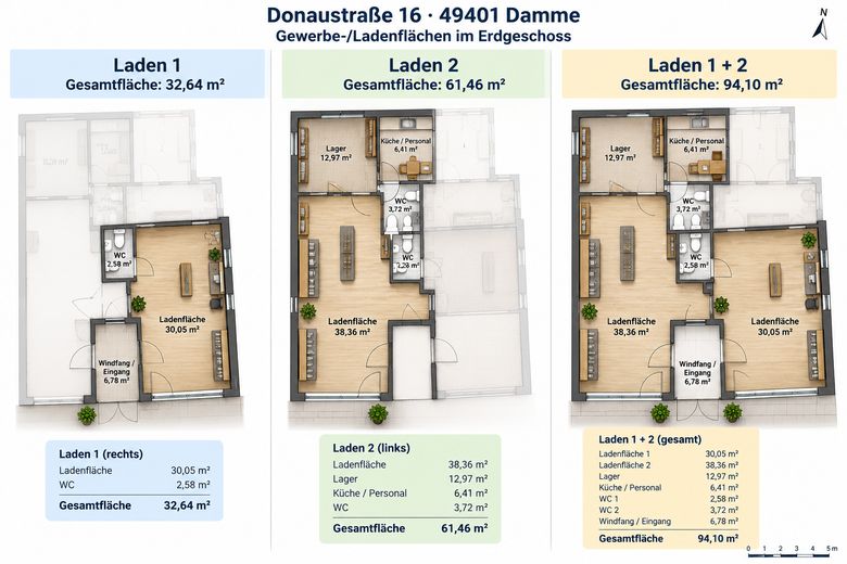 Gewerbefläche in Damme – ca. 94 m² – Laden, Büro oder Dienstleistung – Foto 4