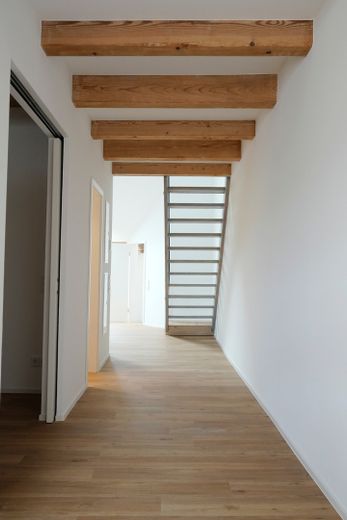 Maisonette-Wohnung (WE06), Kaiserstraße, ein Traum für Kenner und den besonderen Geschmack, ~ 115 m² – Flur Wohnzimmer zur Küche