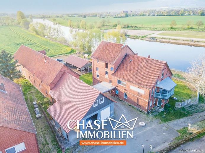 Einmalige Gelegenheit: Sanierte Mühle und Scheune in direkter Weserlage - Wohnen in H.O., Fuhlen! – Foto 1