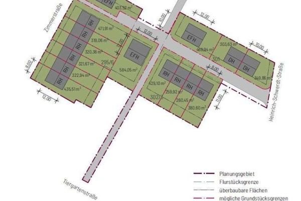 ++ Działki budowlane na obszarze objętym planem B o powierzchni ok. 6.825 m² w Waltershausen++