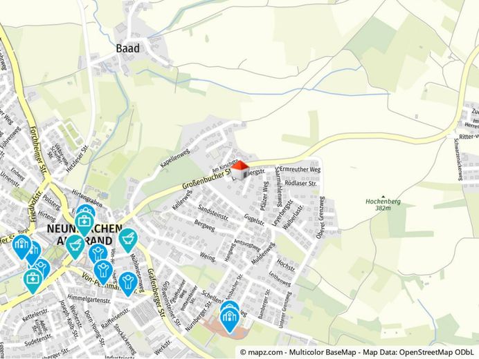 Einfamilienhaus mit Garage – Geolyzer Kartenausschnitt