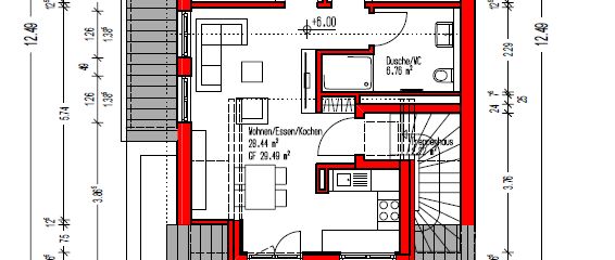 Grundriss der DG Wohnung