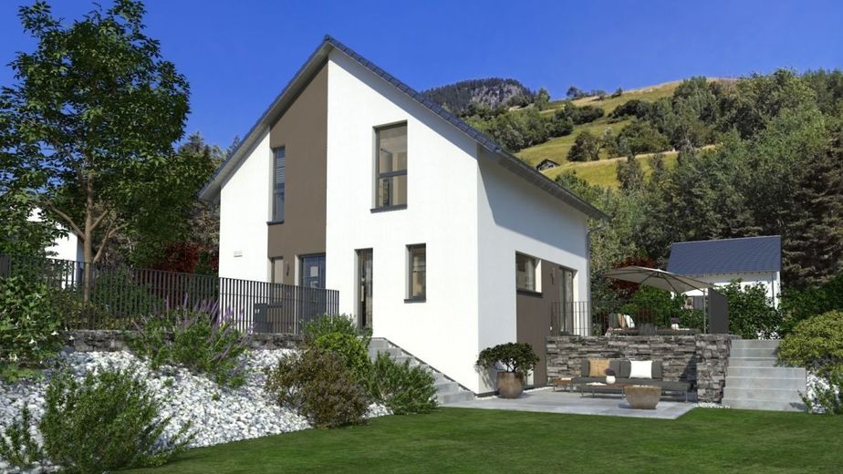 DAS HAUS MIT DEM PLUS AN RAUM – Ansicht Garten