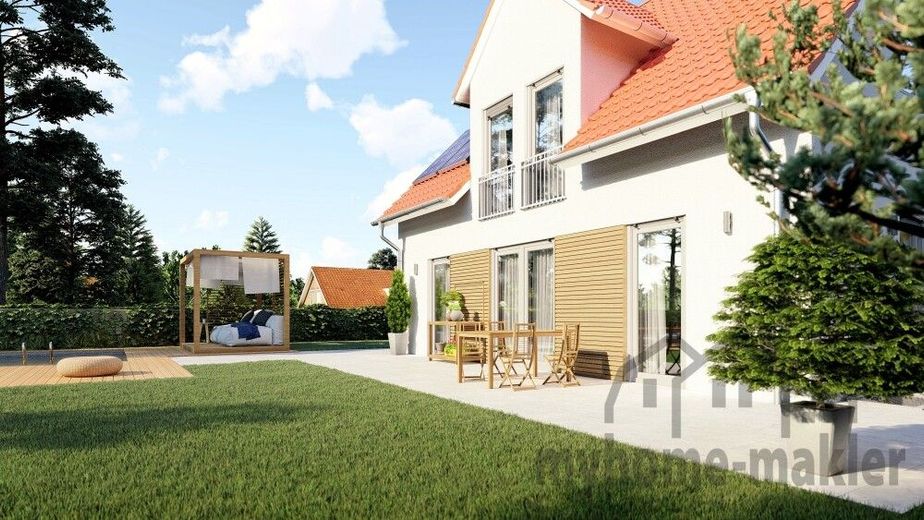 AKTIONSHAUS mit Küche provisionsfrei vom Bauträger: schlüsselfertig mit Grundstück zum Festpreis! – Hausansicht