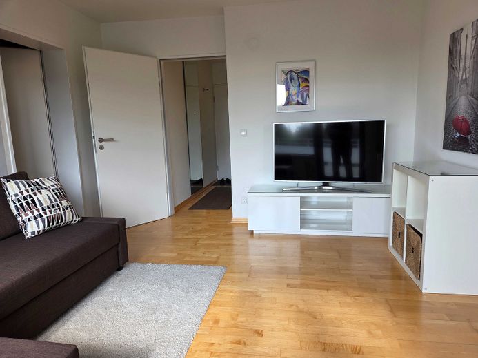 Möblierte Single-Wohnung für 1 Person Nichtraucher/in – Wohnzimmer