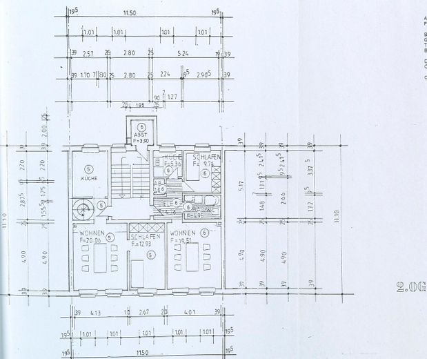 Eigentumswohnung Maisonette 5 Schlafräume, große Wohnküche und 2 Bäder – Altzeichnung