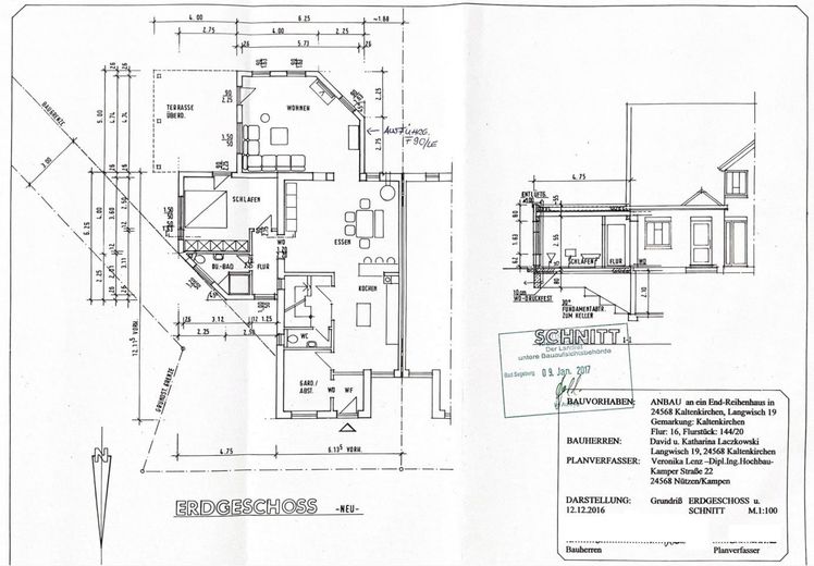 Charmantes Endreihenhaus mit großzügigem Grundstück in Kaltenkirchen - Reserviert!!! – Grundriss EG