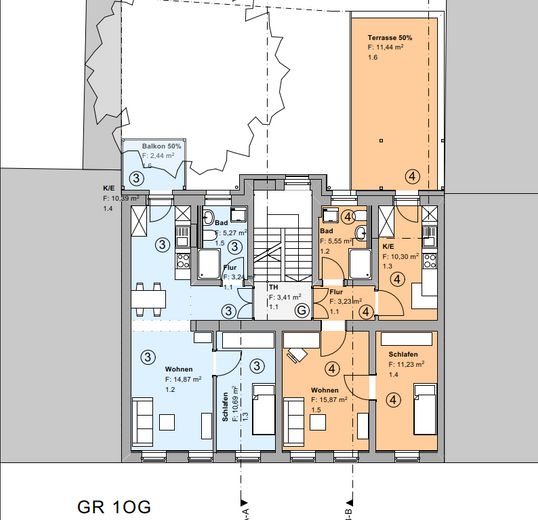 ¡Primera ocupación tras reforma! Moderna vivienda de 2 estancias con balcón y cocina equipada en el centro sur – 1.OG