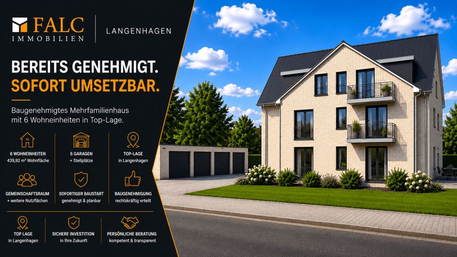 Baugenehmigtes MFH in Langenhagen - Investitionsmöglichkeit mit sofortigem Entwicklungspotenzial – Titelbild