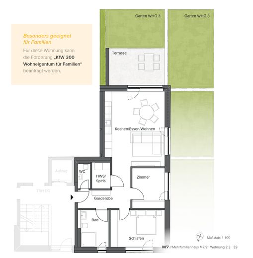 Neubau WHG 2.3 - M7/2 - Erdgeschoss - 79m² – Foto 2