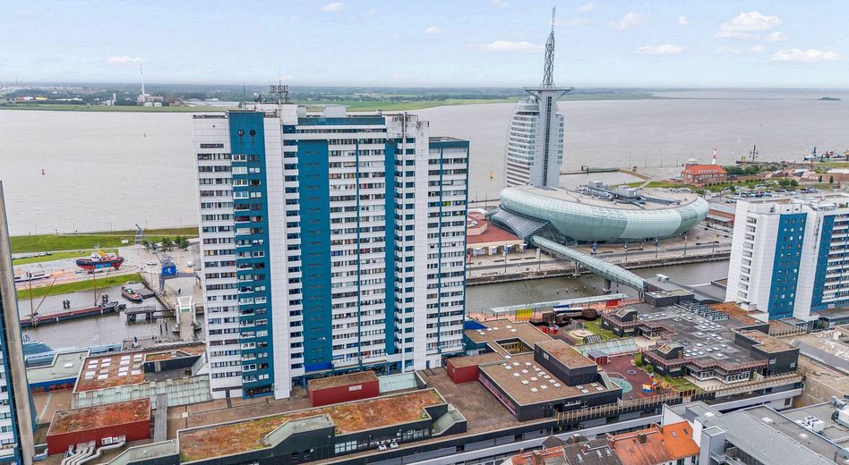 Geniş manzaralı yaşam – Bremerhaven çatılarının üzerinde cazip şehir dairesi, komisyonsuz – Ansicht