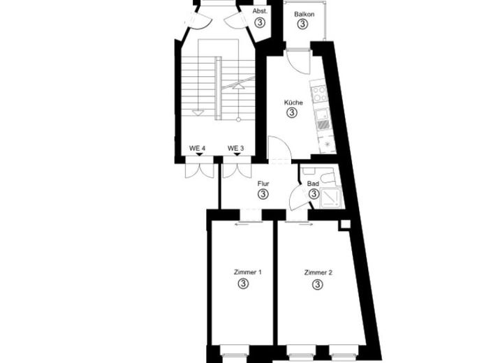 Solide Kapitalanlage - Vermietete 2-Zimmer-Wohnung mit Balkon im 1. Obergeschoss – Foto 1