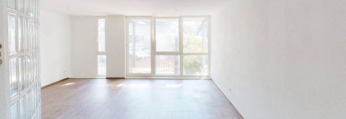 Abitare moderno con slancio ed esclusività: luminoso appartamento di 2 locali con BALCONE nel centro di Bad Godesberg – Ansicht I: Wohn- und Esszimmer