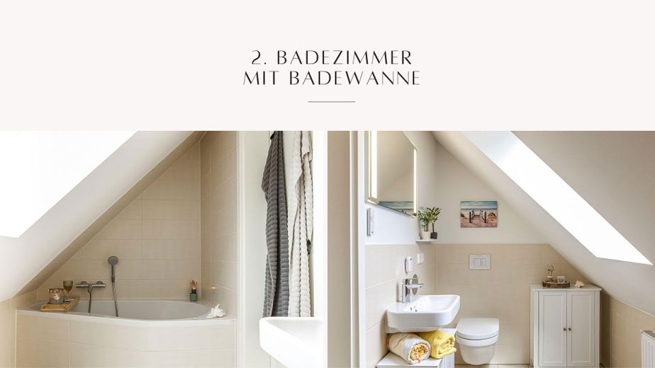 Obergeschoss Bad mit Badewanne