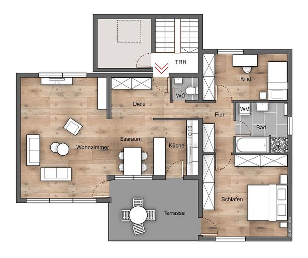 Appartement penthouse fraîchement rénové, sans commission – Photo 10