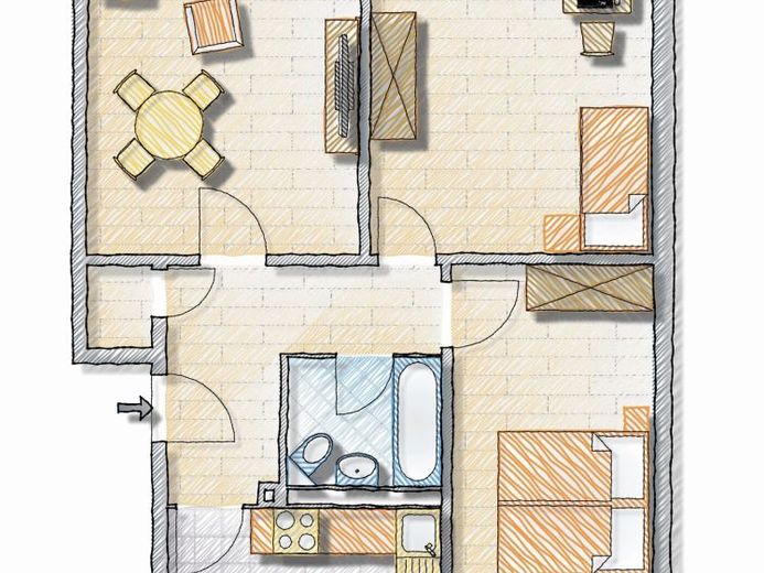 Apartamento modernizado de 3 habitaciones con dos balcones 
en una ubicación popular de Emmendingen – Foto 1