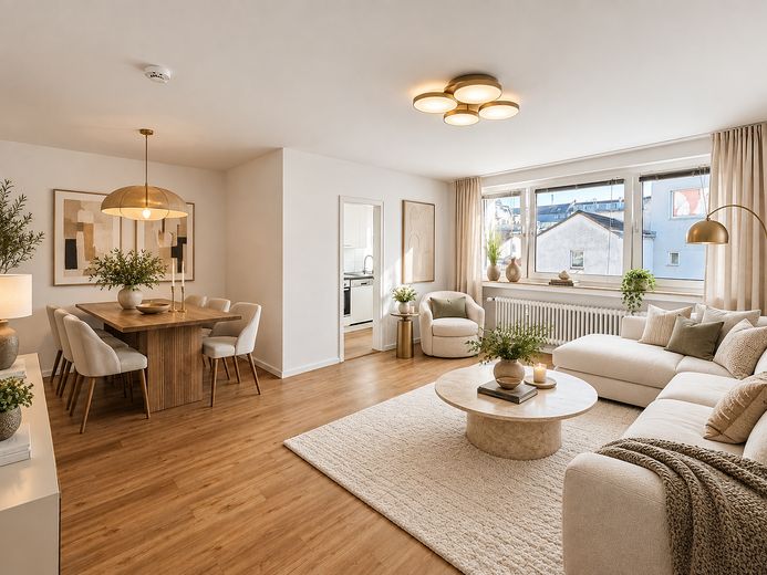 Investimento in una posizione privilegiata – Appartamento moderno di proprietà a Colonia-Ehrenfeld – Wohnzimmer