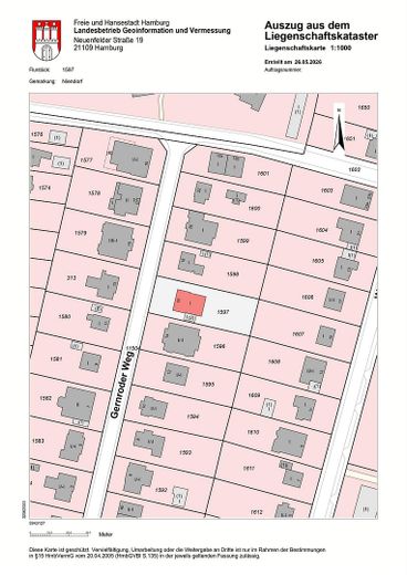 Attraente casa bifamiliare di nuova costruzione in posizione tranquilla e immersa nel verde a Niendorf – Flurkarte