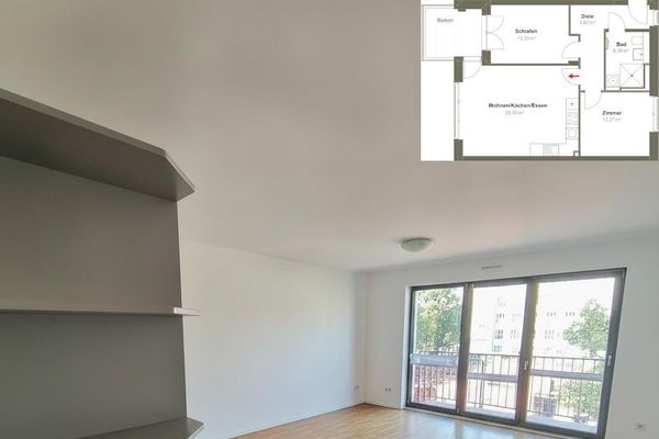 Construcción nueva 2025, sin comisión: 3 habitaciones, 74,43 m², balcón, ascensor - Berlín-Lichterfelde