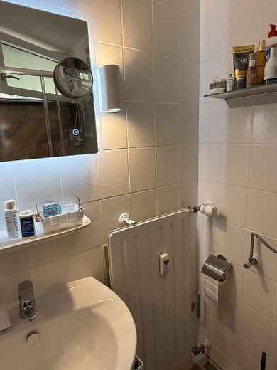 Appartment mit traumhafter Aussicht  im Sternedorf Baiersbronn – Bad mit modernem Spiegel