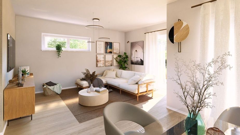 ARCHITEKTUR MIT WEITBLICK – Ansicht Wohnzimmer