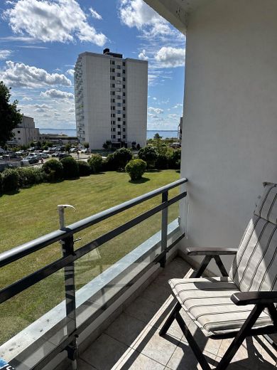 Eigentumswohnung / Ferienwohnung in Pelzerhaken mit Ostseeblick in Strandnähe – Balkon mit Ostseeblick