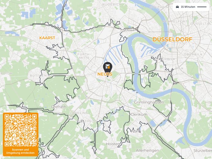 Attraktive 1-Zimmer-Erdgeschosswohnung im Herzen von Neuss – Makro-Lageplan