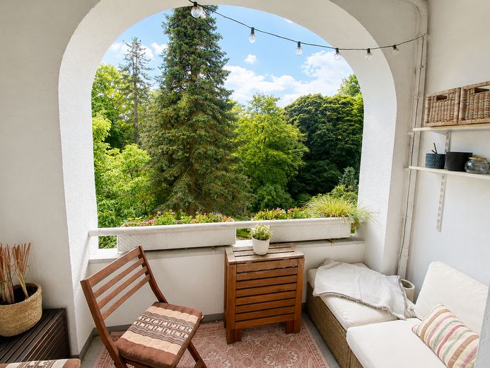 Loggia mit Blick ins Grüne