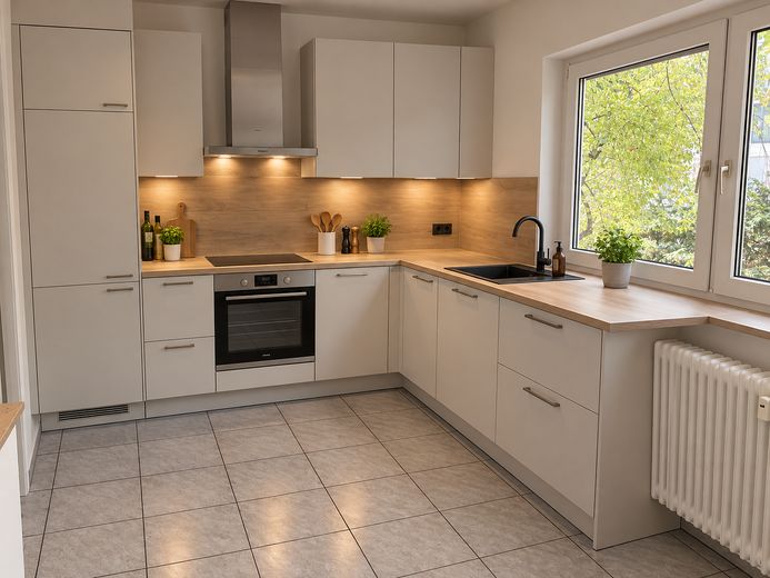 Renovierte und attraktive 4-Zimmerwohnung in top Lage! U.S. Army personnel are welcome! – Küche KI-generiert