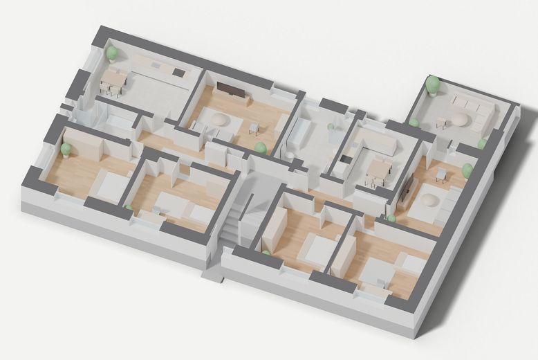 Familien 3-Zi.-Terrasse + Provisionsfrei + große Wohnküche im EG, Bochum-Altenbochum – Grundriss Variante 1