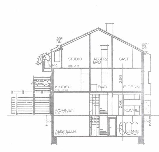 Charmantes Reiheneckhaus mit Garten, Balkon & Dachterrasse in sonniger Lage – Seitenansicht