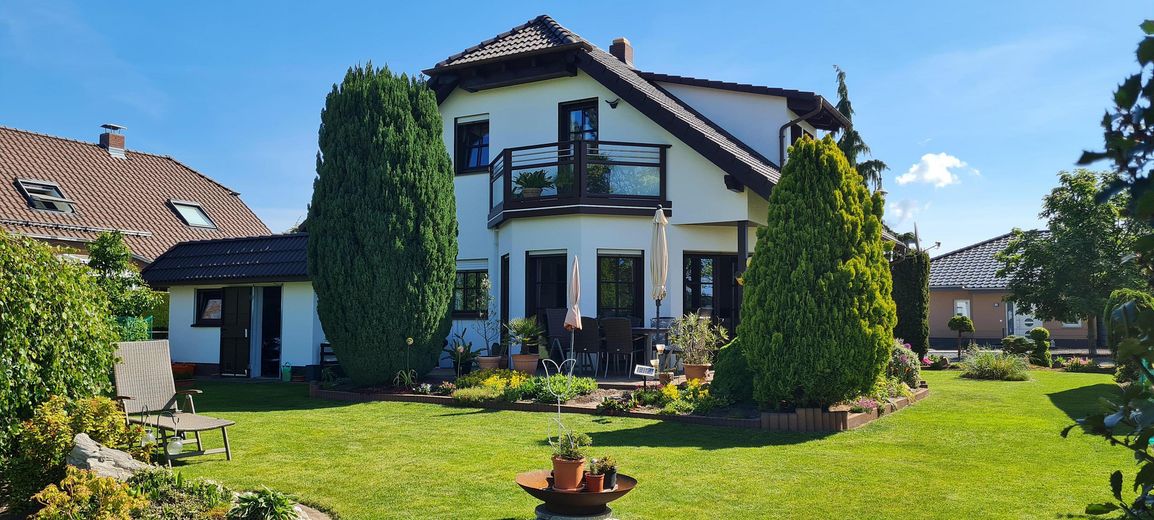 Büyüleyici Weber müstakil ailesi evi; önü kapanmayan doğa manzarası ve gerçek bir huzur faktörü – Gartenansicht