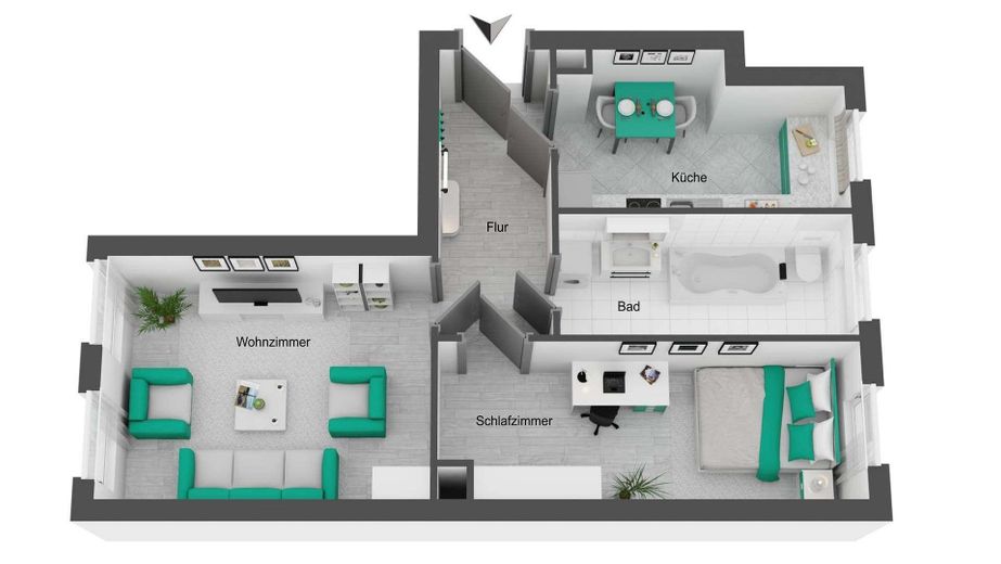 *Erstbezug nach Modernisierung: 2-R Altbau-Wohnung im Leipziger Norden | WG geeignet* – Grundriss