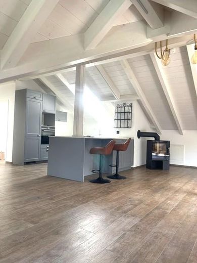 Appartamento mansardato moderno ed esclusivo con vista panoramica – Blick zur Küche