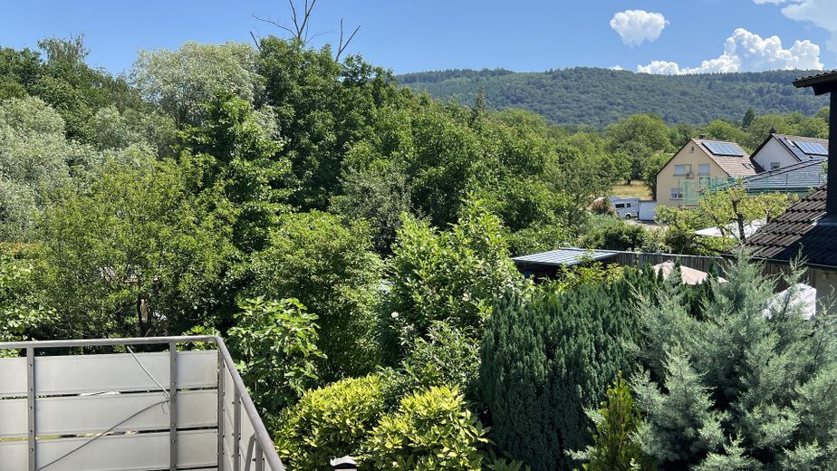 Dom jednorodzinny o powierzchni 1,5 kondygnacji z garażem w Malsch – Blick vom Balkon