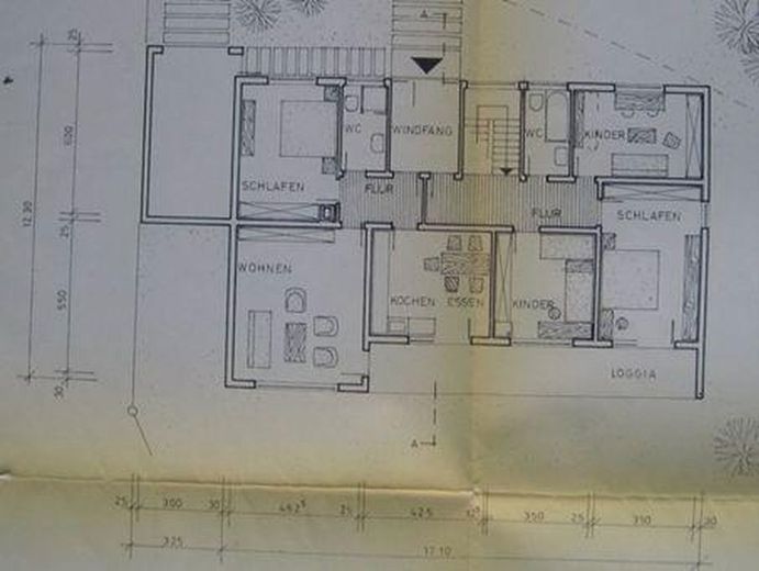 Bauplan EG vor Umbau