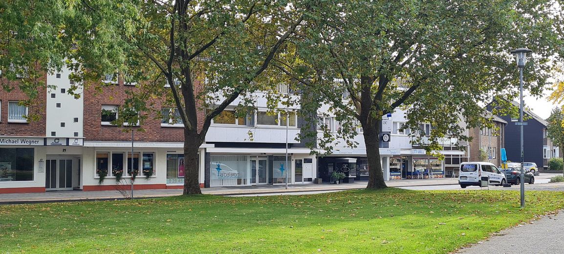 Blick von der Buchhandlung