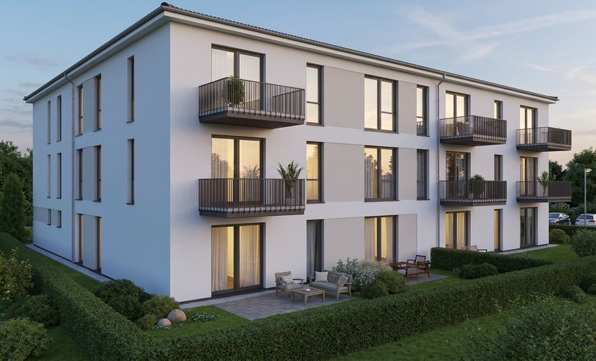 Ihre ruhige Terrassenwohnung im Grünen – Terrassenansicht